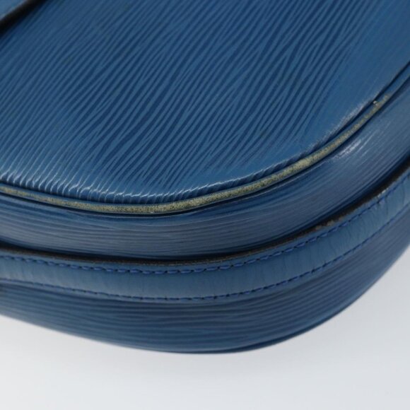 Authentic LOUIS VUITTON Epi June Feuille Shoulder Bag Blue M52155 LV - Picture 7 of 16